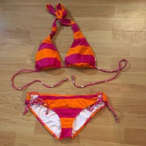 BRAND NEW! Two-piece striped bikini